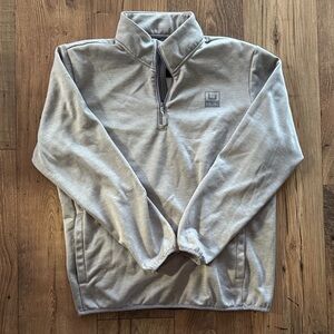 Huk Men's Coldfront Light Gray 1/4 Zip Pullover